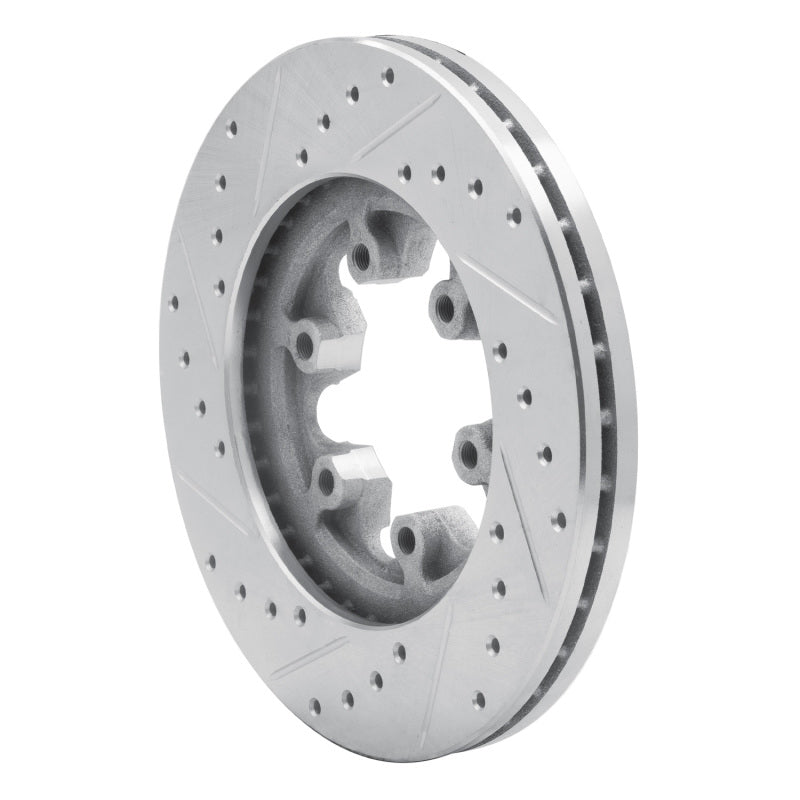 R1 Concepts R1 04-08 Chevrolet Colorado Front Right Drilled & Slotted Silver Brake Rotor