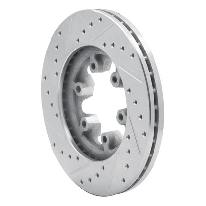 R1 Concepts R1 04-08 Chevrolet Colorado Front Right Drilled & Slotted Silver Brake Rotor