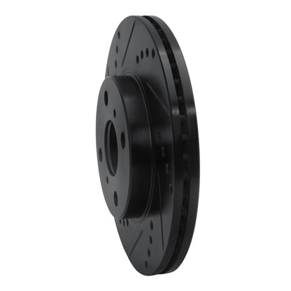 R1 Concepts R1 04-06 Scion XB Front Left Drilled & Slotted Black Brake Rotor
