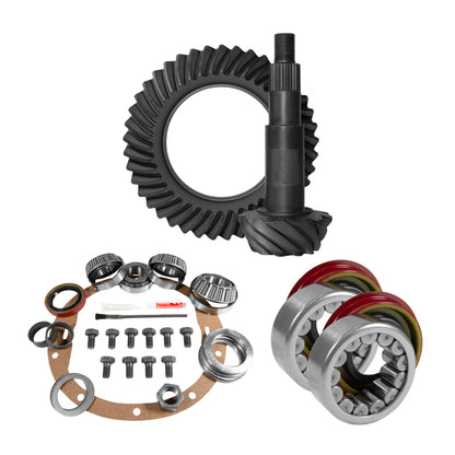 Yukon Gear & Axle Yukon Gear 8.5in GM 3.73 Rear Ring & Pinion Install Kit Axle Bearings 1.625in Case Journal