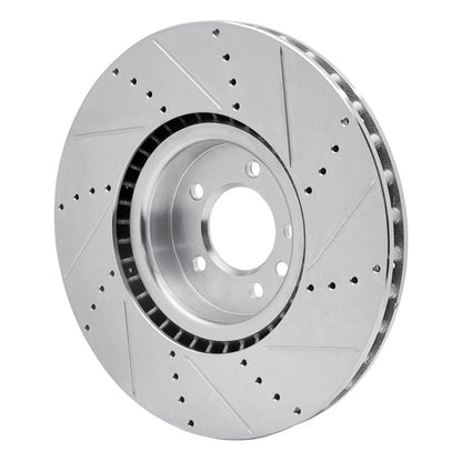 R1 Concepts R1 10-17 Land Rover Range Rover Front Left Drilled & Slotted Silver Brake Rotor