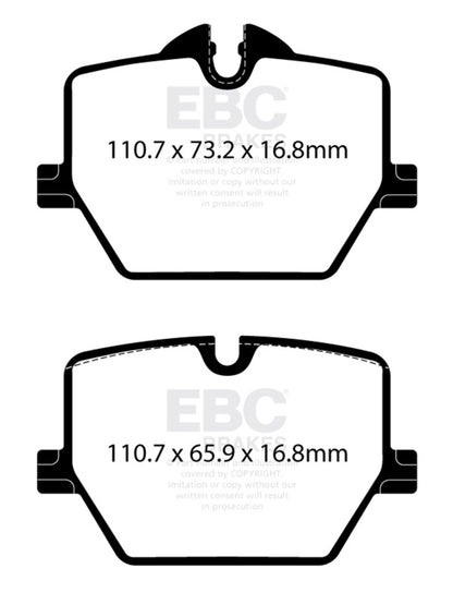 EBC Racing 2020+ Toyota GR Supra 2.0L/3.0L (w/13.6in Rear Rotor) RP-1 Race Rear Brake Pads