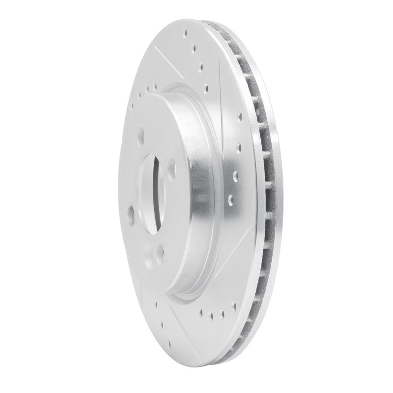 R1 Concepts R1 02-08 Mini Cooper (Excl Clubman) Front Right Drilled & Slotted Silver Brake Rotor