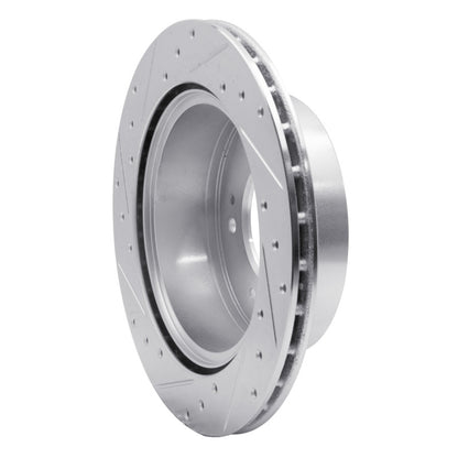 R1 Concepts R1 07-09 Kia SORENTO Rear Right Drilled & Slotted Silver Brake Rotor