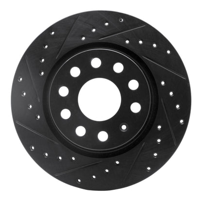 R1 Concepts R1 05-15 Volkswagen BORA (Mexico) Front Left Drilled & Slotted Black Brake Rotor