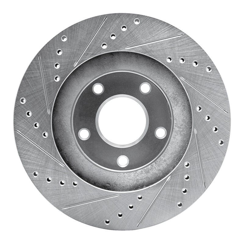 R1 Concepts R1 02-06 Infiniti I35 Front Right Drilled & Slotted Silver Brake Rotor