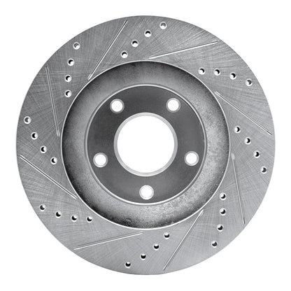 R1 Concepts R1 02-06 Infiniti I35 Front Right Drilled & Slotted Silver Brake Rotor