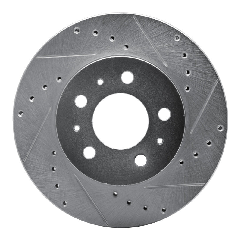 R1 Concepts R1 95-97 Ford Crown Victoria Front Left Drilled & Slotted Silver Brake Rotor