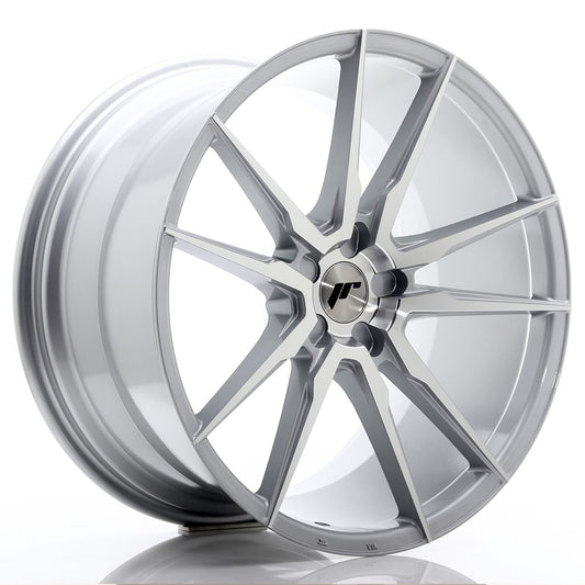 JR Wheels JR2121115X1574SM JR Wheels JR21 21x11 ET15-55 5H BLANK Silver Machined Face