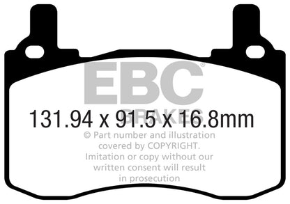 EBC 2019+ Genesis G70 2.0T Ultimax Rear Brake Pads