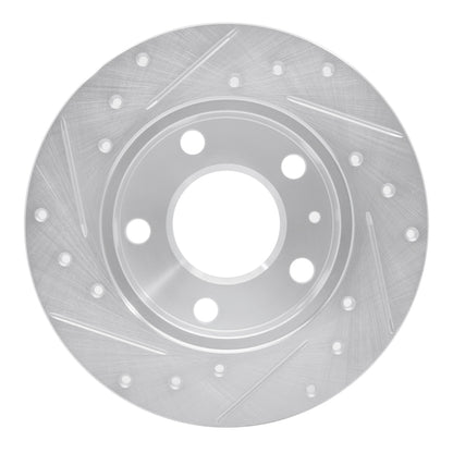 R1 Concepts R1 02-06 Audi A4 Quattro Rear Right Drilled & Slotted Silver Brake Rotor