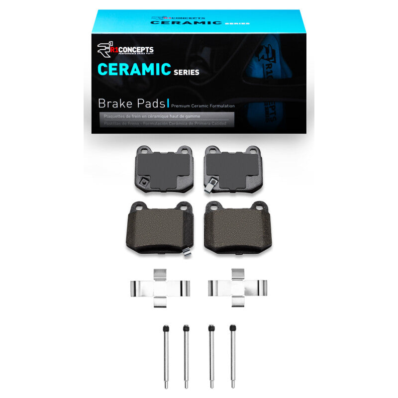 R1 Concepts R1 04-06 Maserati Quattroporte Rear Ceramic Pads & Hardware Kit