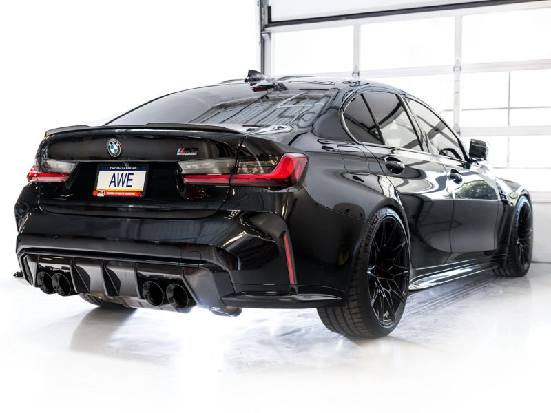 AWE Tuning SwitchPath Cat-Back Exhaust for BMW G8X M3/M4 - Diamond Black Tips