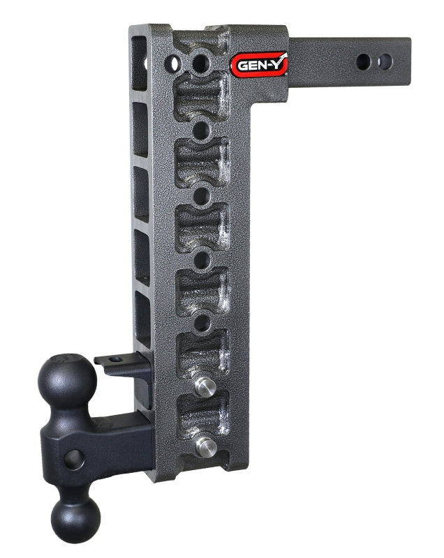 GEN-Y Hitch Gen-Y Mega Duty 2in Shank 15in Drop 10K Hitch w/GH-031 Dual-Ball/GH-032 Pintle Lock