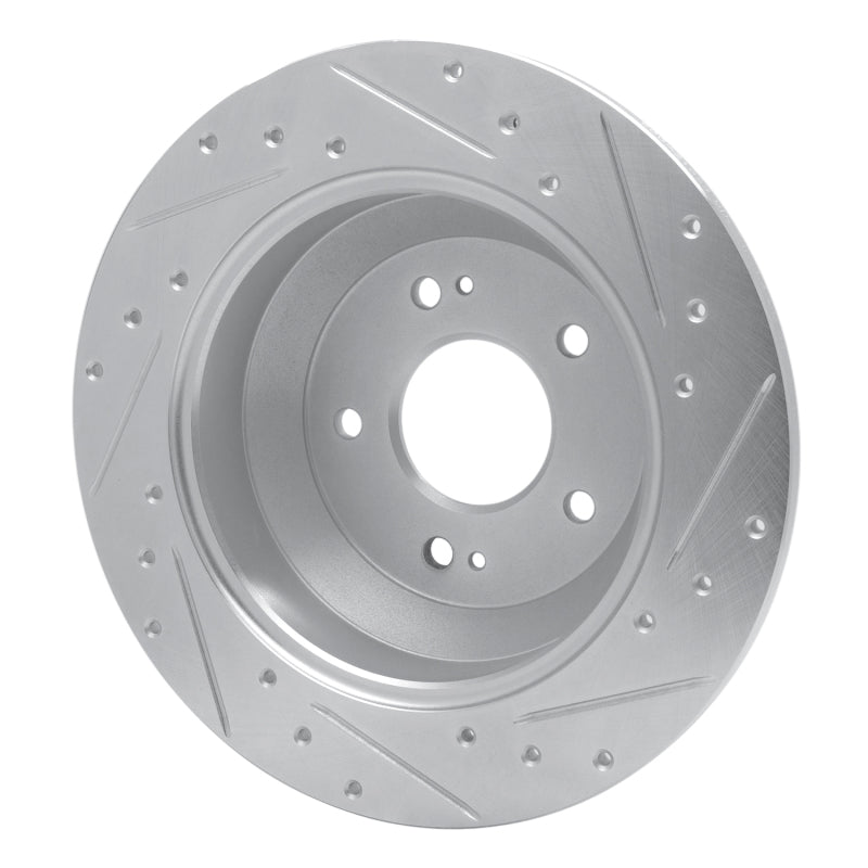 R1 Concepts R1 15-20 Kia SORENTO Rear Left Drilled & Slotted Silver Brake Rotor