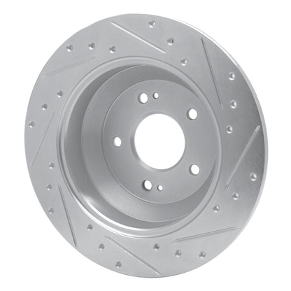 R1 Concepts R1 15-20 Kia SORENTO Rear Left Drilled & Slotted Silver Brake Rotor