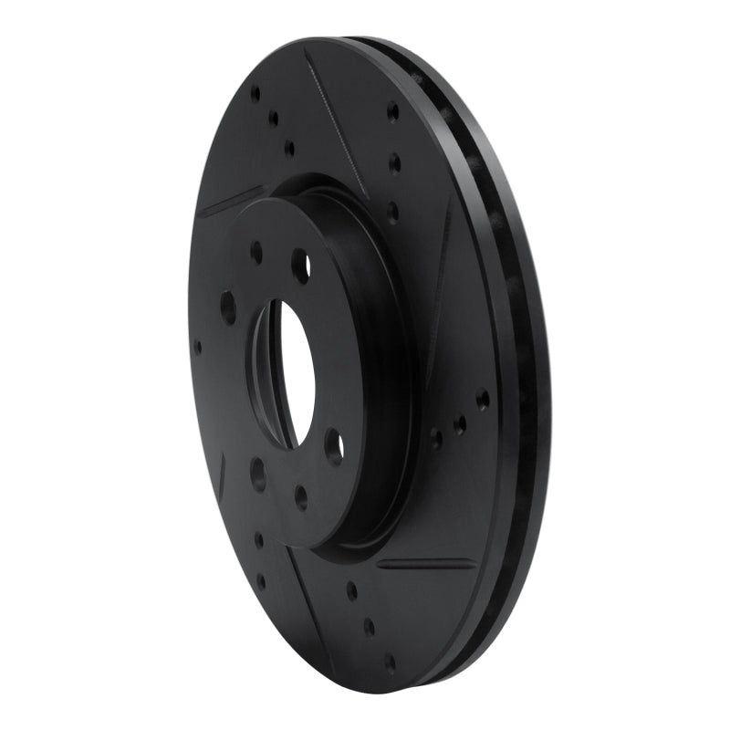 R1 Concepts R1 09-19 Dodge Vision (Mexico) Front Right Drilled & Slotted Black Brake Rotor