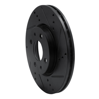 R1 Concepts R1 09-19 Dodge Vision (Mexico) Front Right Drilled & Slotted Black Brake Rotor