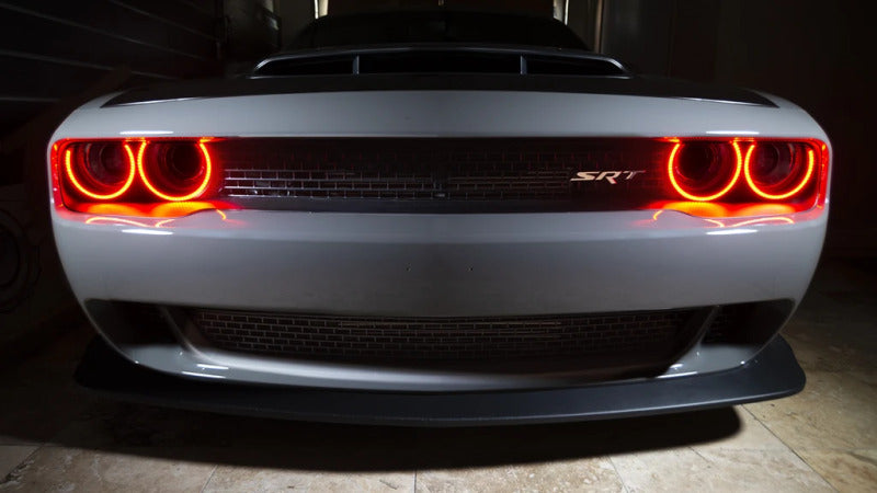 ORACLE Lighting Oracle 15-21 Dodge Challenger Pre-Installed Halo Headlight Bezel - ColorSHIFT 2