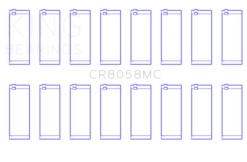 King Engine Bearings Ford Mod Motor 6.2L V8 (Size +0.25mm) Connecting Rod Bearing Set