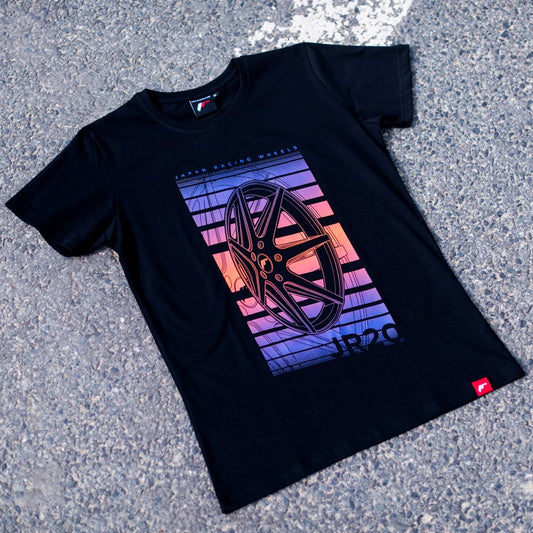 JR Wheels TSHIRT-MJR20BK-XXL JR Men's T-Shirt JR-20 Face Black Size XXL