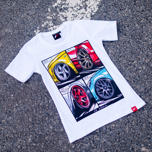 JR Wheels TSHIRT-WJRMIXW-M JR Women's T-Shirt MIX White Size M