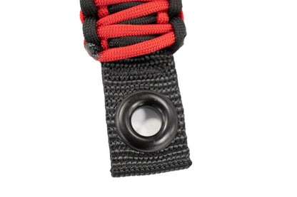 Fishbone Offroad 97-06 Jeep Wrangler Paracord Door Handles - Black/Red