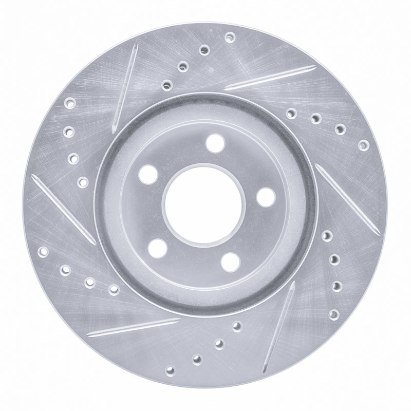 R1 Concepts R1 03-09 Chrysler PT Cruiser Front Right Drilled & Slotted Silver Brake Rotor