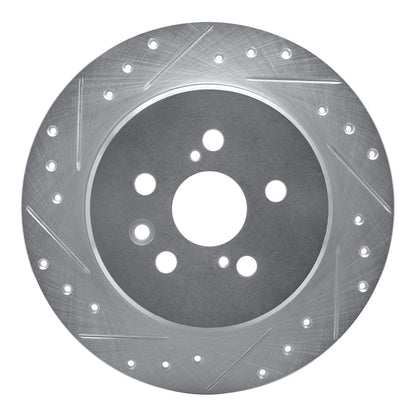 R1 Concepts R1 90-93 Toyota Celica Rear Left Drilled & Slotted Silver Brake Rotor