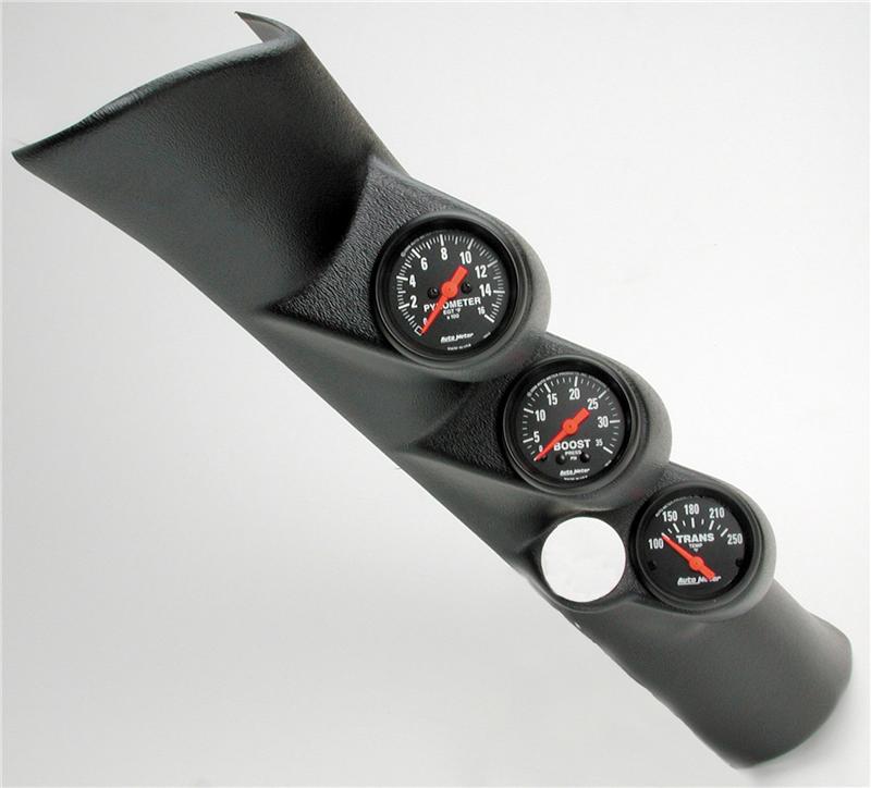 Autometer 98-02 Ram L6-5.9L Diesel A-Pillar Z-Gauge Kit Boost/EGT/Trans 35PSI / 1600 Deg / 250 Deg