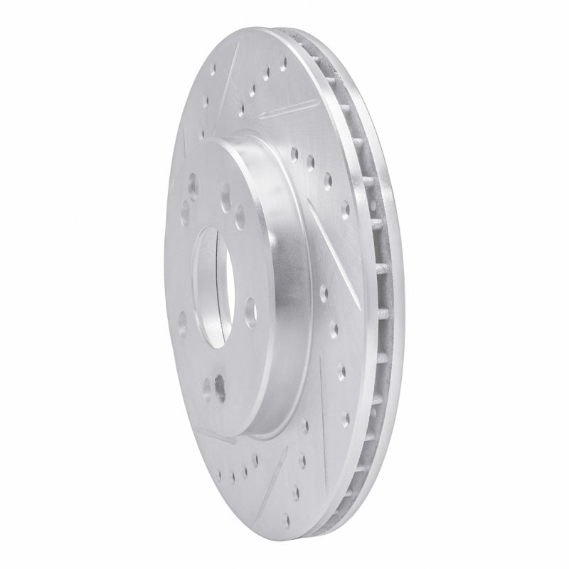R1 Concepts R1 84-95 Mercedes-Benz 260E Front Left Drilled & Slotted Silver Brake Rotor