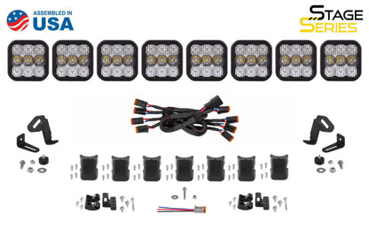 Diode Dynamics SS5 Pro Universal CrossLink 8-Pod Lightbar - White Combo
