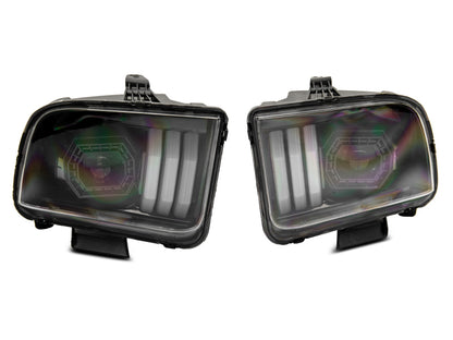 Raxiom 05-09 Ford Mustang w/ Halogen Projector Headlights- Black Housing (Clear Lens) (No GT500 )