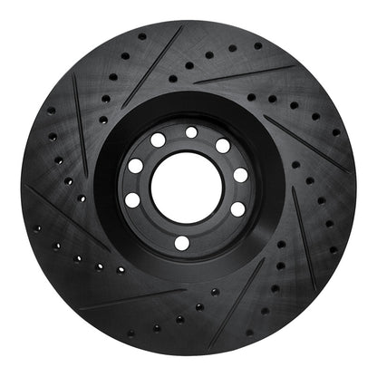 R1 Concepts R1 03-11 Cadillac BLS (Mexico) Front Right Drilled & Slotted Black Brake Rotor