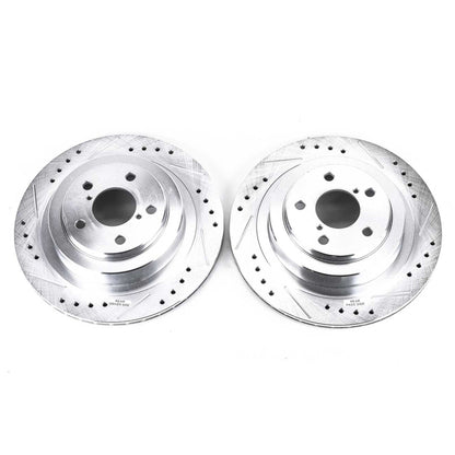 PowerStop Power Stop 06-07 Subaru Impreza Rear Evolution Drilled & Slotted Rotors - Pair