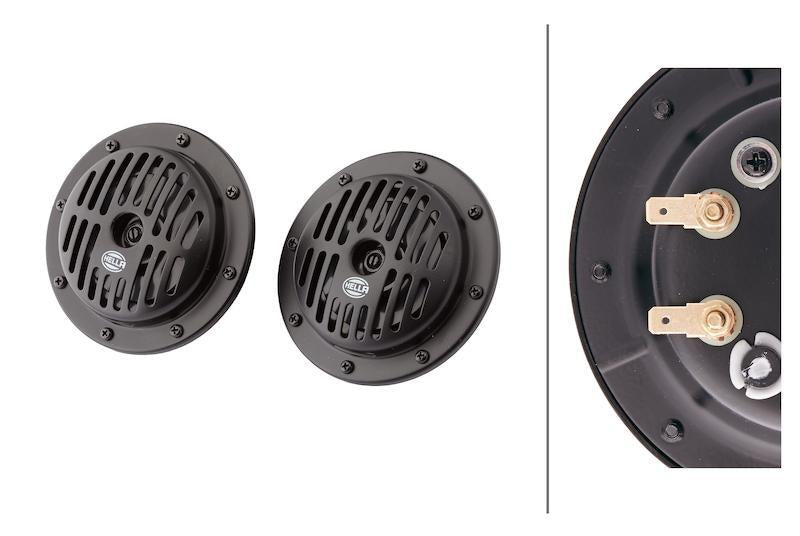 Hella Supertone Horn Kit 12V 310/380HZ HTone Black