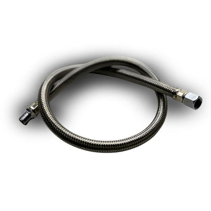 Kleinn Air Horns Kleinn 28In Stainless Steel Braided Leader Hose Extension - 1/4In F NPT Inlet/ 1/4In M NPT Outlet