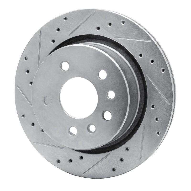 R1 Concepts R1 01-01 Cadillac CATERA Rear Left Drilled & Slotted Silver Brake Rotor