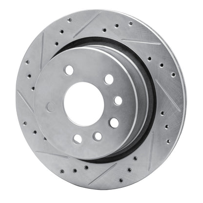 R1 Concepts R1 01-01 Cadillac CATERA Rear Left Drilled & Slotted Silver Brake Rotor