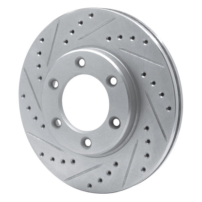 R1 Concepts R1 93-98 Toyota T100 Front Left Drilled & Slotted Silver Brake Rotor