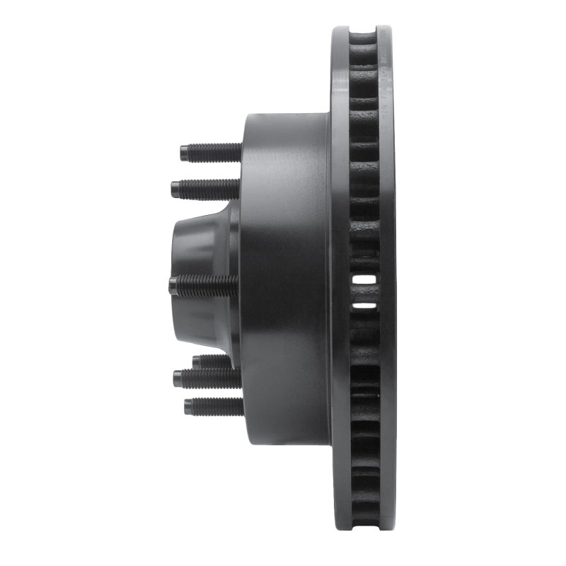 R1 Concepts R1 99-02 Ford F-250 2WD (Super Duty) Front Right Drilled & Slotted Black Brake Rotor