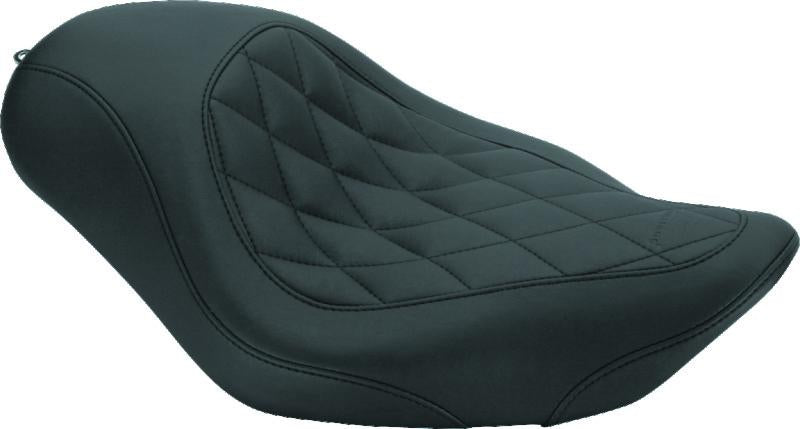 Mustang Motorcycle Mustang 02-08 Honda VTX1800C Sport Touring 2PC Seat w/Driver Backrest - Black
