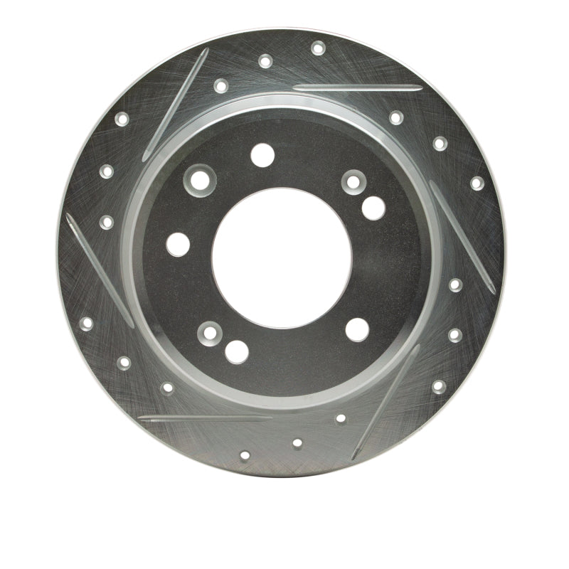 R1 Concepts R1 09-16 Hyundai TUCSON Rear Left Drilled & Slotted Silver Brake Rotor