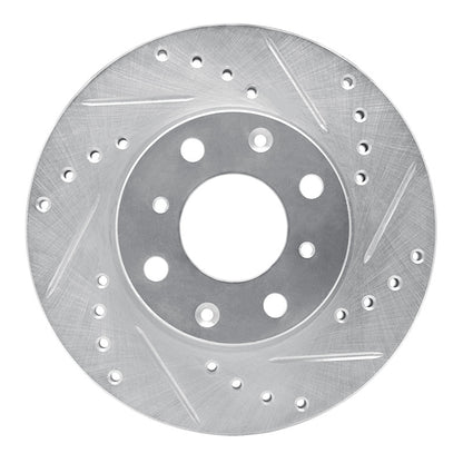 R1 Concepts R1 86-91 Acura Integra Front Right Drilled & Slotted Silver Brake Rotor