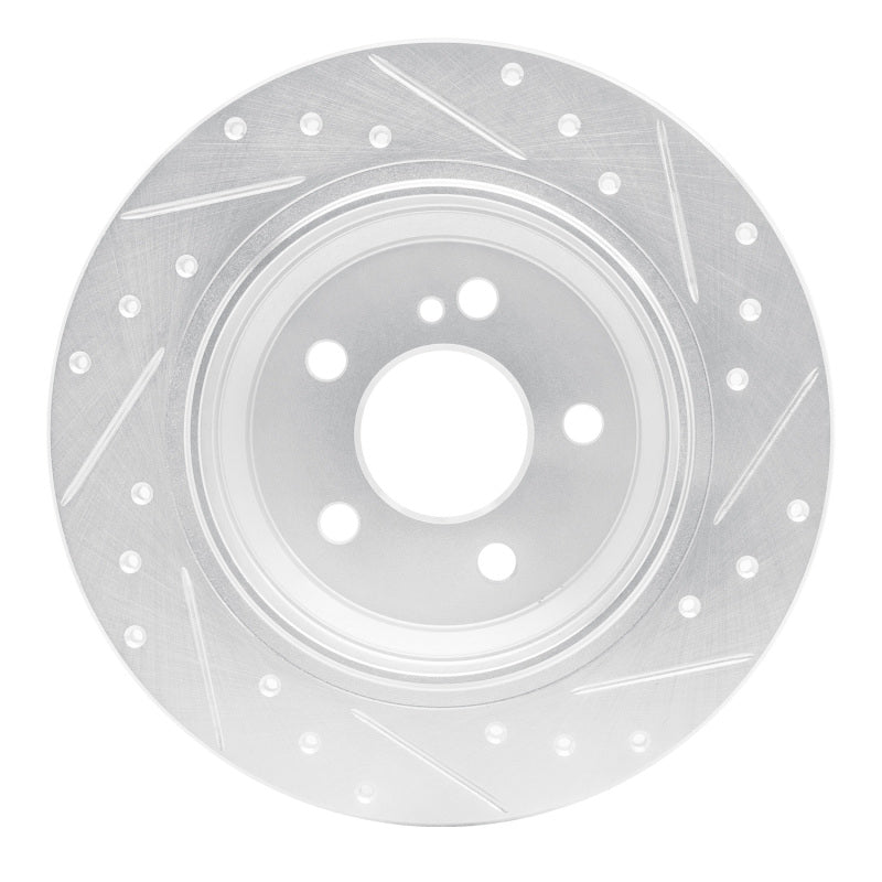 R1 Concepts R1 03-06 Mercedes-Benz S430 Rear Left Drilled & Slotted Silver Brake Rotor