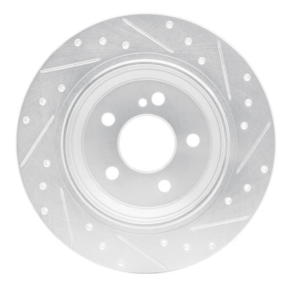 R1 Concepts R1 03-06 Mercedes-Benz S430 Rear Left Drilled & Slotted Silver Brake Rotor