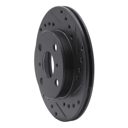 R1 Concepts R1 91-99 Toyota Paseo Front Right Drilled & Slotted Black Brake Rotor
