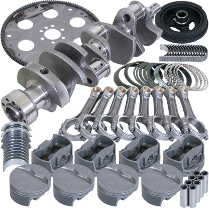 Eagle Chevy 350 1Pc 3.750in Crank 6.000in I-Beam Rod 4.060in Pistons 153 Tooth FP Balanced Assembly