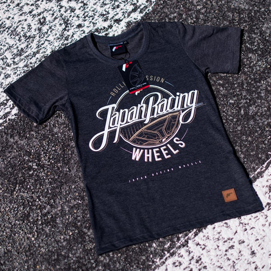 JR Wheels TSHIRT-WROLLDG-XS JR Women's T-Shirt Rolling DarkGray Size XS
