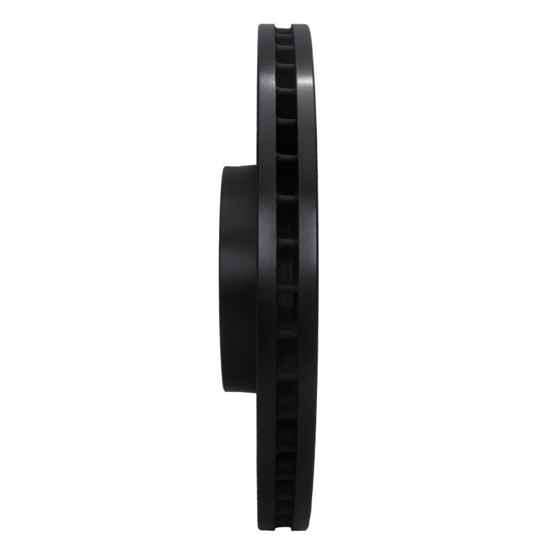 R1 Concepts R1 99-04 Audi S6 Front Right Drilled & Slotted Black Brake Rotor